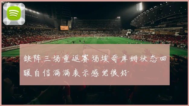 缺阵三场重返赛场埃奇库姆状态回暖自信满满表示感觉很好